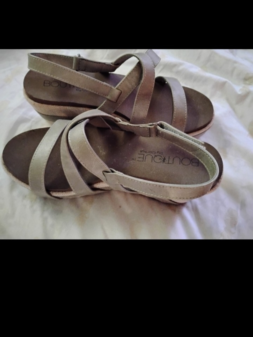 Corkys Women's Taupe Strappy Platform Sandals